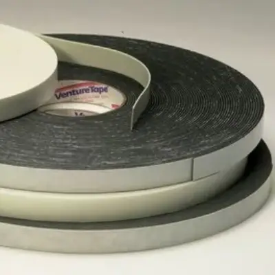 3M™ Venture Tape™ Double Sided Polyethylene Foam Glazing Tape VG1216, Black, 3/8 in x 150 ft, 62 mil, 53 rolls per case